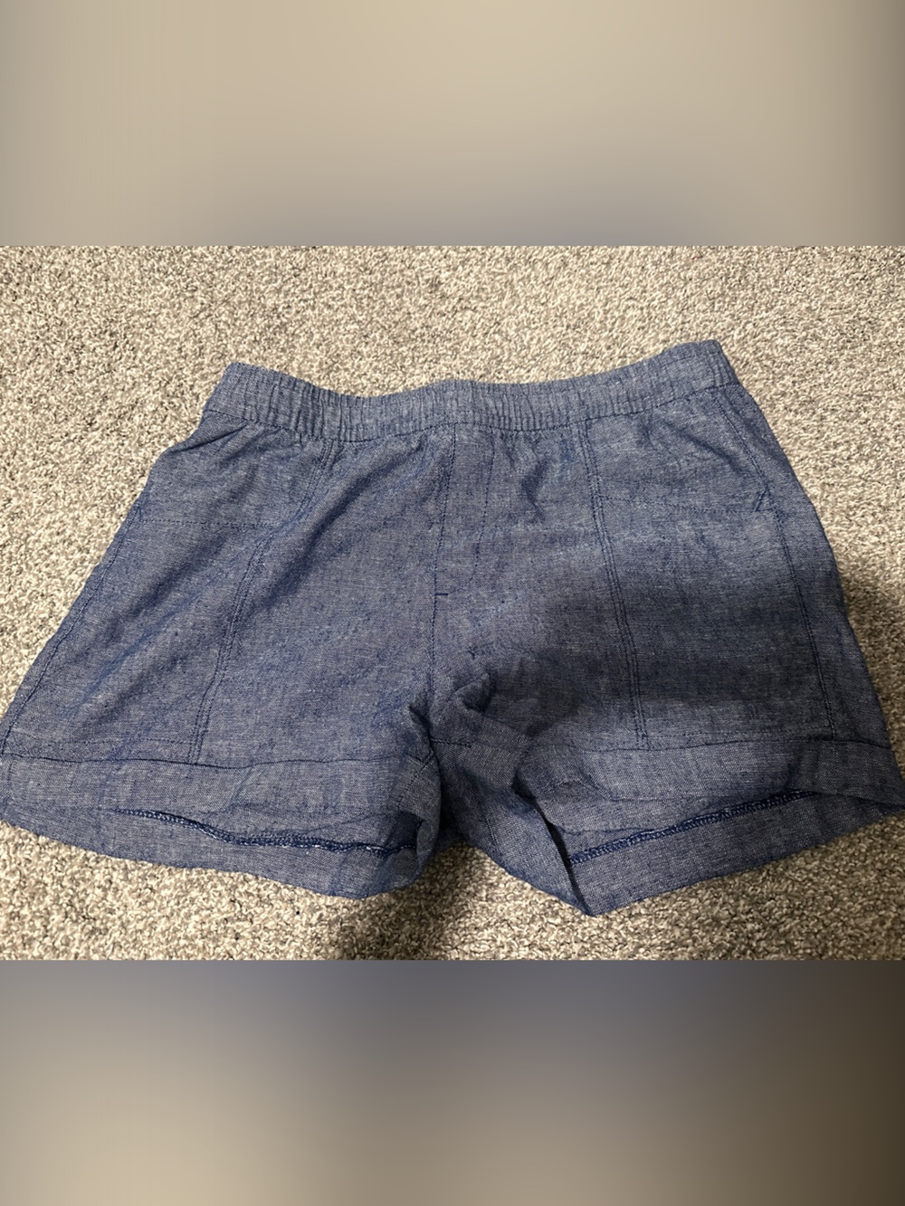 Old Navy High-Rise Chambray Shorts - Blue